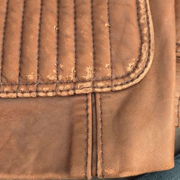 Berman's‎ 70s mens vintage brown leather trench coat jacket - Picture 16 of 16